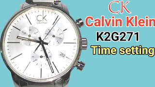 How to set time Calvin Klein K2G271 with review | TrendWatchLab | CK |  Wrist Watch - YouTube