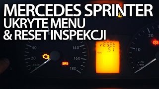 Kasowanie Inspekcji Serwisowej W Mercedes Sprinter (Ukryte Menu Reset Przeglądu Olejowego) - Youtube