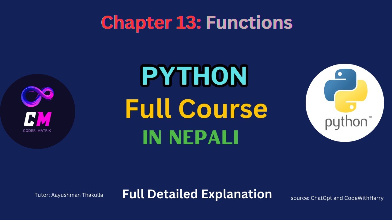 Chapter 13: Function in Python || Python Full course in Nepali || #pythoncourseforbeginners