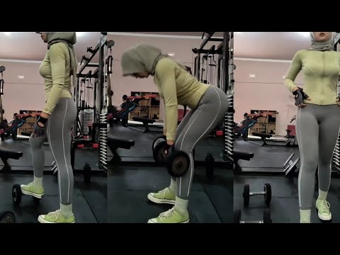 Hijab Style Olah Raga Gym Try On Set Legging Bahan Nilon Elastis lembut