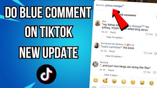 How To Do Blue Comment On Tiktok