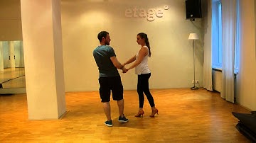 Dance Brazilian Zouk. Beginners 1. 05.07.15. Combi: Right turn from basic step, lateral & elastic