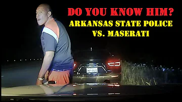 Maserati pulls over & is fingerprinted - RUNS BACK TO CAR and takes off! Arkansas State Police chase