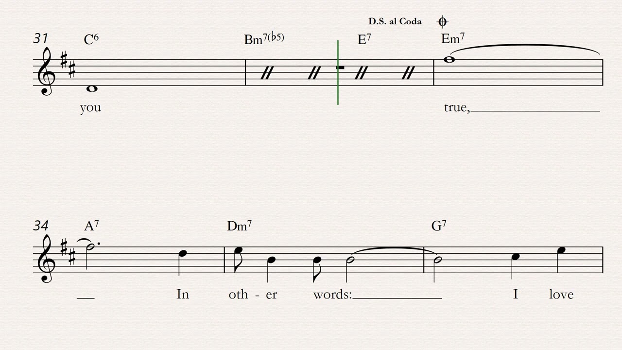 fly me to the moon in other words - clarinet lead sheet