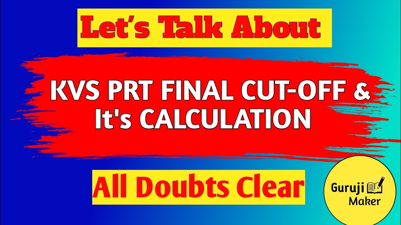 KVS PRT FINAL CUT OFFHOW TO CALCULATE YouTube