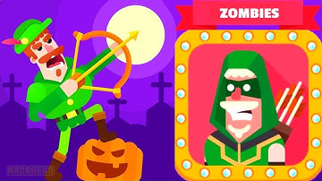 Bowmasters - Gameplay Walkthrough Part 13 - Robin the Quickshooter vs Zombies Z Days (iOs, android)