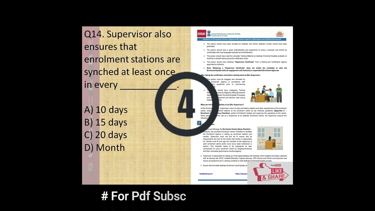 Aadhar Operator & Supervisor Exam.2022. Chapter 2. Shorts 😀😀😀