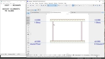 Tutorial Archicad 21 EDIT - RESHAPE - ADJUST ELEMENTS TO SLABS
