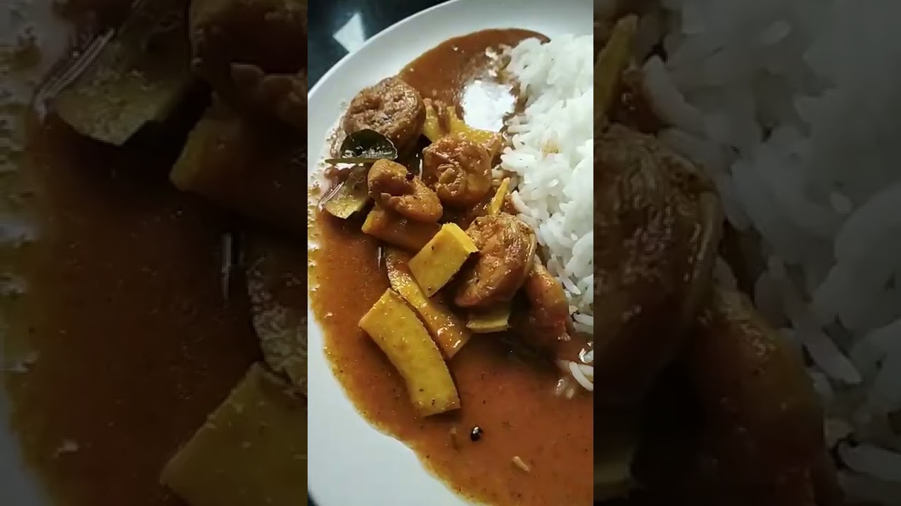 Kerala style Prawns curry and rice | #shorts | Prawns curry with coconut pieces | Indian Mom