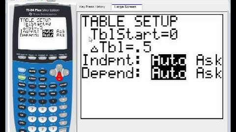 TI-84 Plus, Using the table