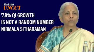 '7.8% Q1 growth not a random number, I give entire credit to people of India': Nirmala Sitharaman Update