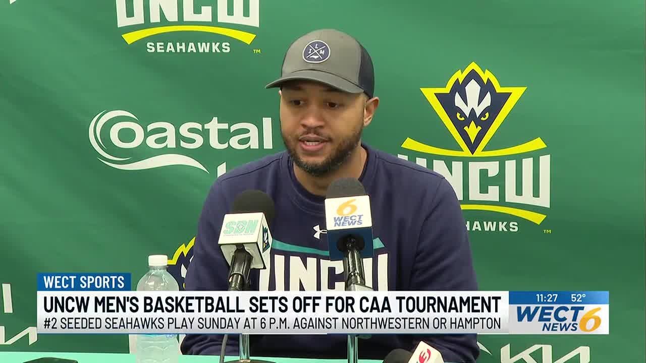 UNCW Men’s basketball team preparing for conference tournament - YouTube