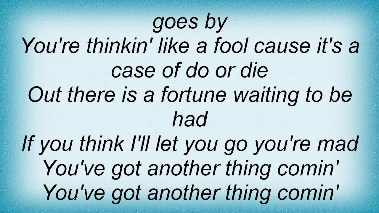 Judas Priest You've Got Another Thing Coming Lyrics YouTube Judas Priest You've Got Another Thing Coming Lyrics YouTube