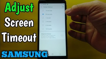 How to adjust screen timeout on Samsung Galaxy A01 Core