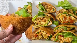 Pocket Sandwiches With 1 Slice of Bread! |Super easy chicken bread pockets sandwich #312 #viral #yt