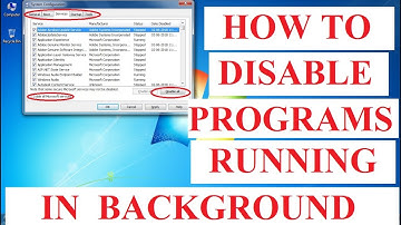 How to disable running background programs in windows