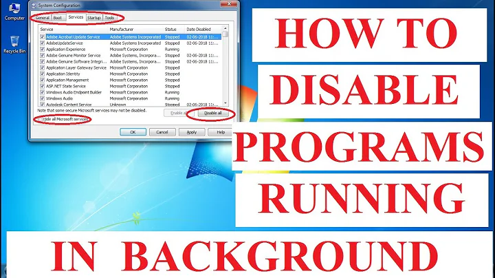 How to disable running background programs in windows