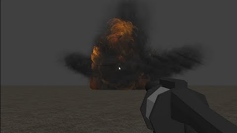 HUGE fuel tank explosion Grenade explosions and fire made in the blender game engine