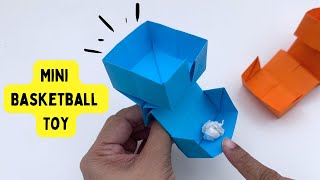 DIY Origami Mini Paper Basketball Toy For Kids / Moving Paper Toy / Paper Craft / KIDS crafts