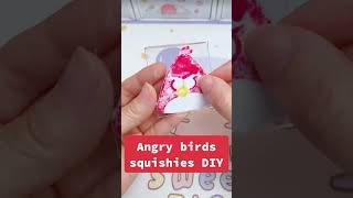 DIY angry bird squishy toys using nano tape and ultra light clay shorts nanotape satisfying