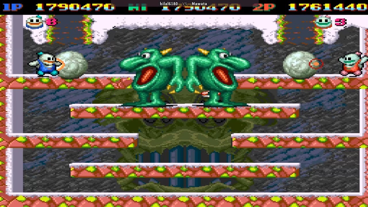 雪人兄弟 Snow Bros. - Nick & Tom 스노우 브라더스 2 players 1