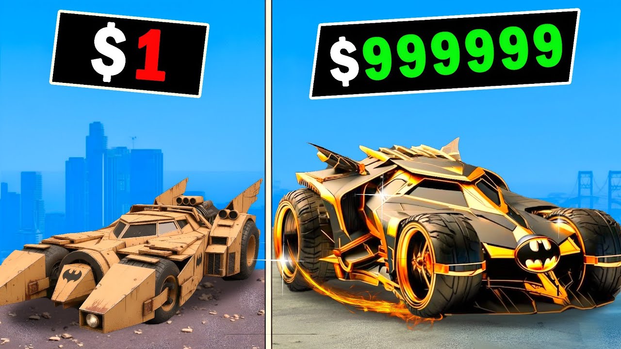 $1 to $1,000,000,000 BATMOBILE in GTA 5!