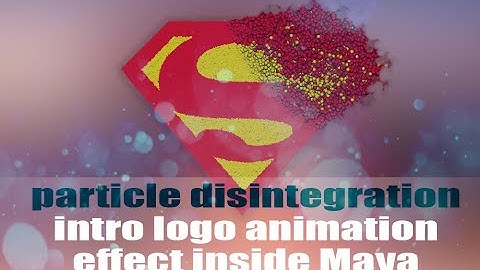 Disintegration intro logo animation effect inside Maya