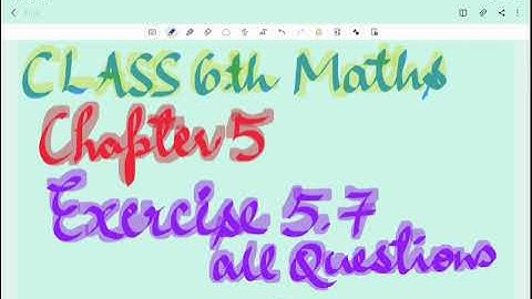 Class6 Maths Chapter 5 Exercise 5.7 Q1, Q2, Q3