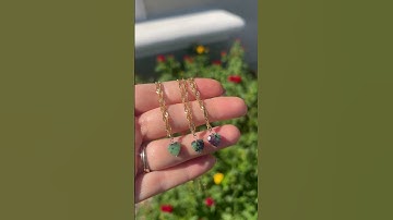 Our July gift with purchase is here! Rose cut ruby zoisite hearts on water wave chain. 😍