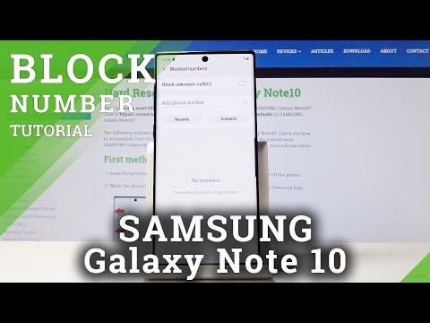 How to Block Contact in SAMSUNG Galaxy Note 10 - Block Number