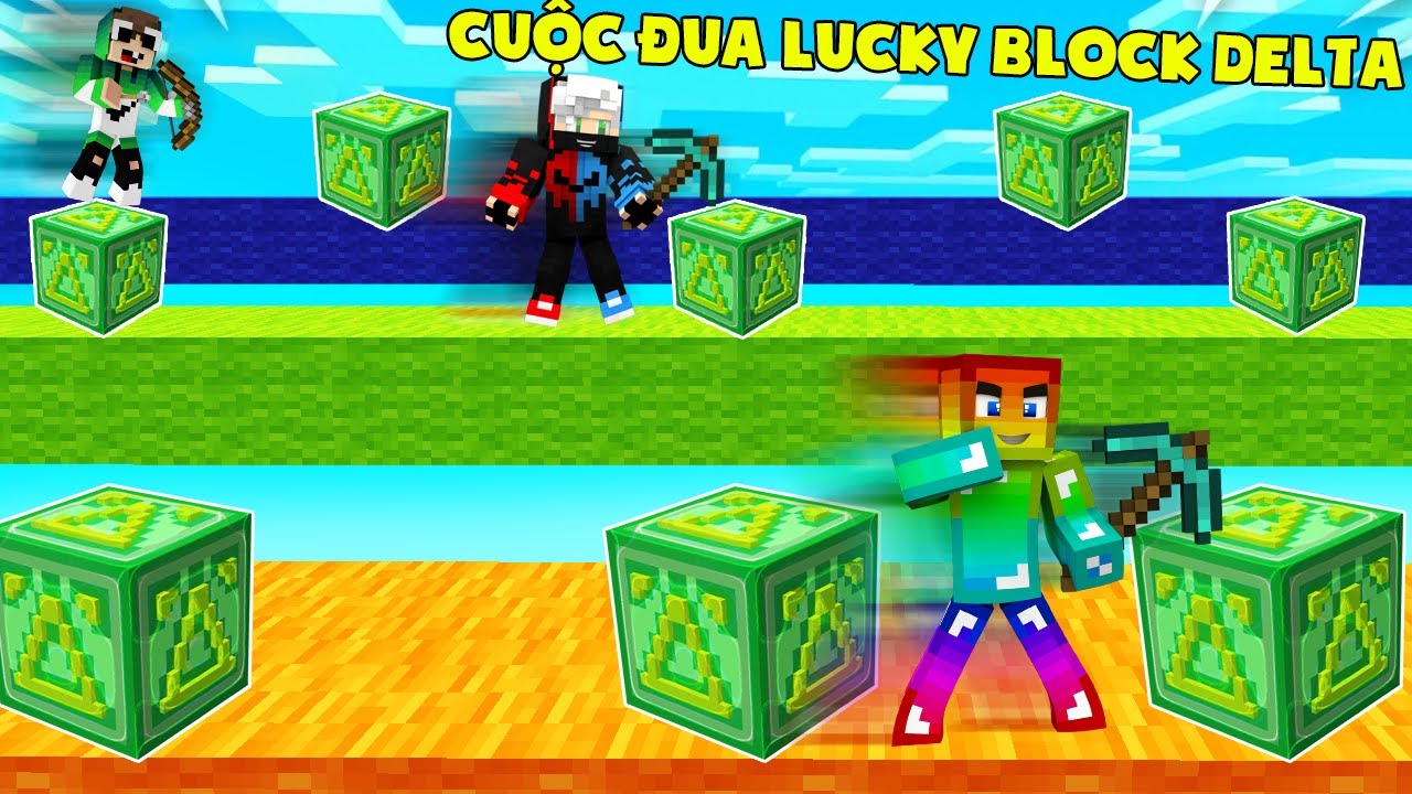 MINI GAME : DELTA LUCKY BLOCK RACE ** THỬ THÁCH NOOB T GAMING CHIẾN THẮNG PIXEL VÀ ZENO ??