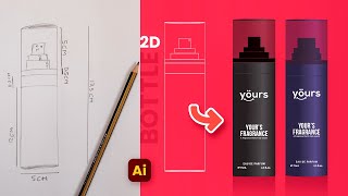 How to Design a 2D Bottle in Adobe Illustrator - Easy & Quick Tutorial