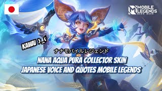 Nana Aqua Pura Collector Skin Japanese Voice Lines Quotes Dan Artinya
