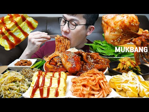 마무리는 덮밥으로~밑반찬들 집밥 먹방 Spicy <strong>Osam</strong> Bulgogi MUKBANG