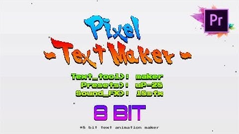 Arcade Text Maker 8bit Glitch Titles | Mogrt | Premiere Pro Templates | Videohive