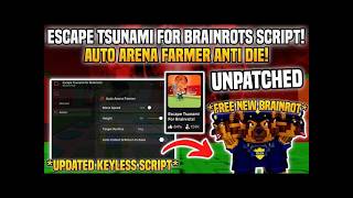Escape Tsunami For Brainrots Script NO KEY - TP TO END, DUPE, ARCADE FARM, AUTO FARM