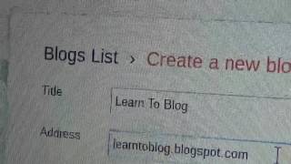 Blogging Lesson 1:  Create a Blog