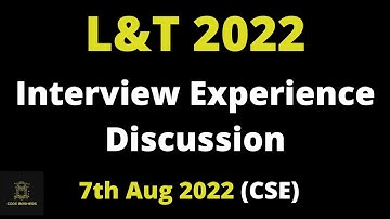 L&T interview questions and answers | Todays CSE Interview Experience | 7th august 2022