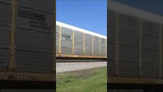 Epic 6 locomotive lash-up on a CSX automotive train on the Louisville and Indiana railroad 🚂🚂🚃🚃🚃🚃🚃🚃🚃