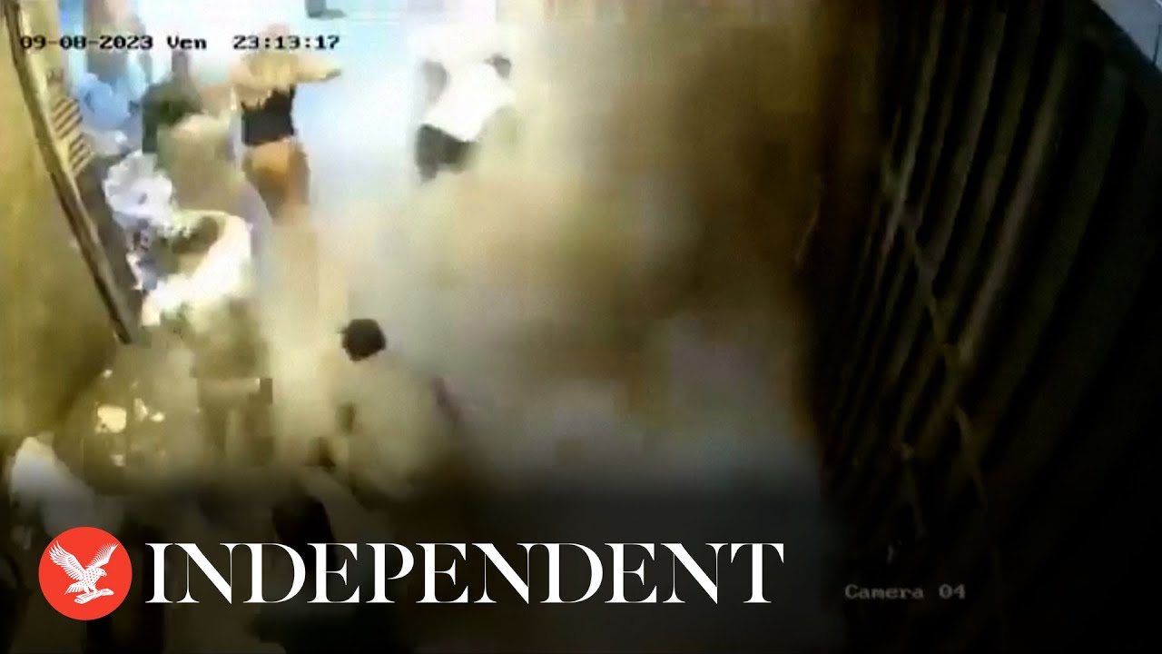 CCTV captures moment earthquake strikes busy Marrakech street