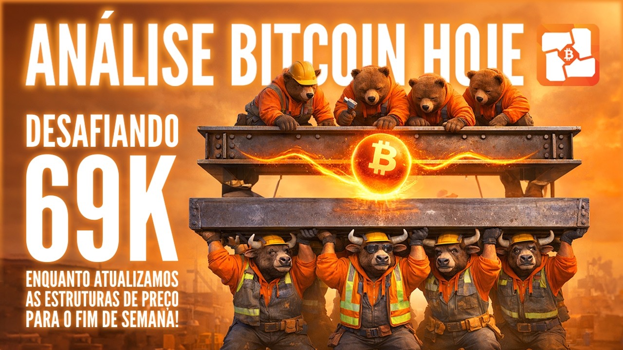 ⚠️BITCOIN HOJE: DESAFIANDO 69K ENQUANTO ATUALIZAMOS AS ESTRUTURAS DE PREÇO PARA O FIM DE SEMANA!