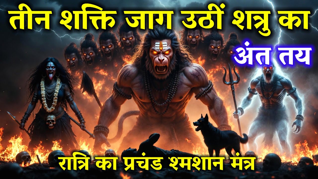 शत्रु संहार का महा तांत्रिक मंत्र | भैरव × काली × 11 मुखी हनुमान | Shatru Nashak #hanumanmantra 