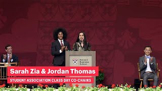 2025 Class Day Welcome Co Chairs Sarah Zia & Jordan Thomas