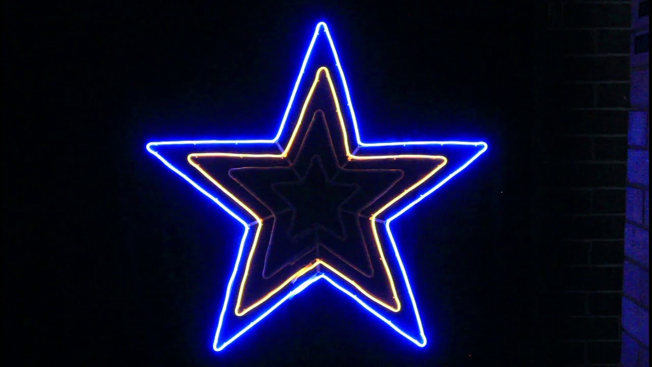 LED 4 Layer Neon Christmas Star Lights YouTube