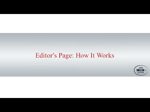 Editor's Page How It Works - on Jobs for Editors