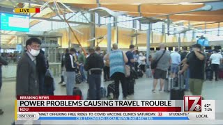 Power outage at RDU creating long times, delayed flights