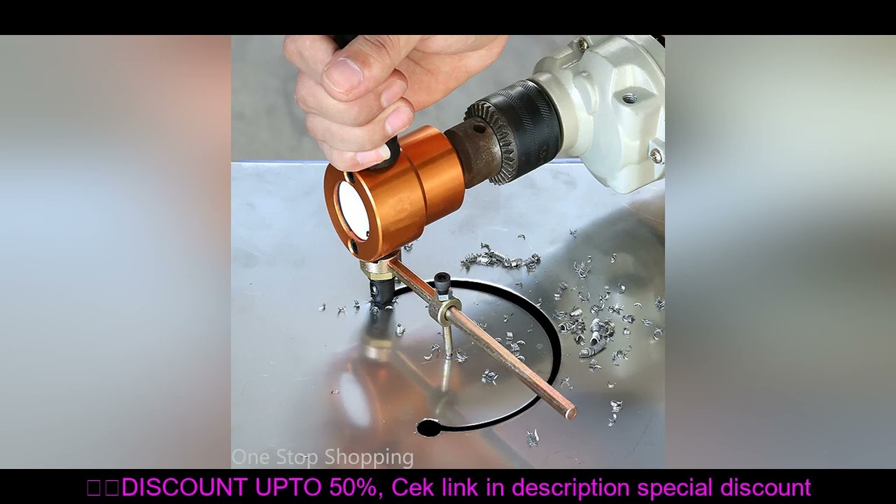 Nibble Metal Cutting Double Head Sheet Metal Nibbler Sheet Nibbler Saw Cutter Tool Drill Attachment