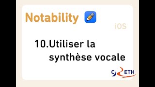 Notability - 10 - Utiliser la synthèse vocale