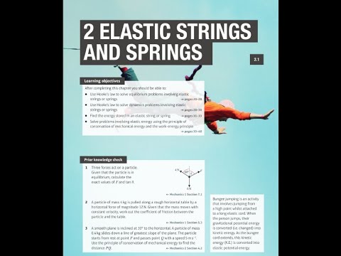 Mechanics 3 - CH2 - Elastic Strings and Springs - Ex 2D Part 2 - YouTube