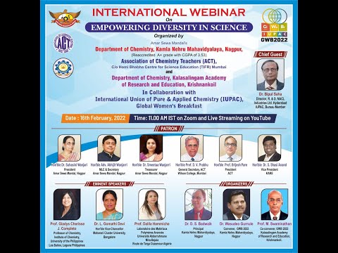 International Webinar on Empowering Diversity in Science IUPAC GWB-2022